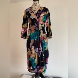 Multicolor Abstract Print Dress